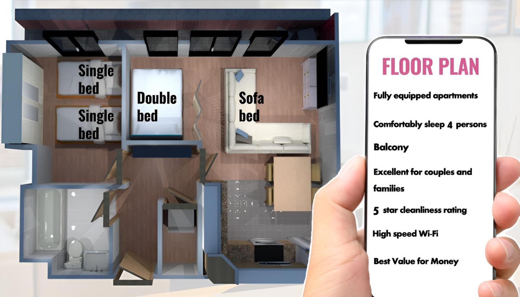 Sidemersey Livings- Convenient 1-Bedroom Flat With A View, Central Liverpool Exterior photo
